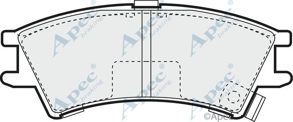 APEC BRAKING Комплект тормозных колодок, дисковый тормоз PAD1017